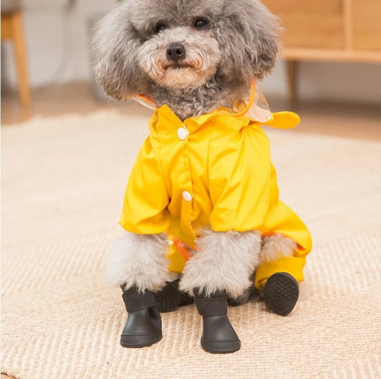 De nouvelles bottes de chien de silicone écologique d'arrivée des pluies en silicone souple de vente de chaussures Amazon chaud la protection de chaussure pour les animaux de compagnie