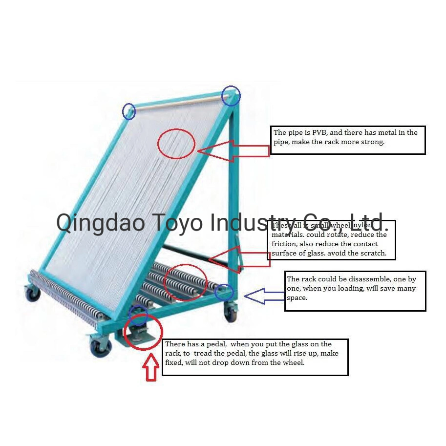 Glass Sheet Harp display Rack for High End Loose Glass Piece