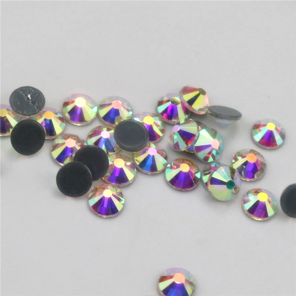 Factory Wholesale/Supplier German Intensive Glue Hotfix Stone Ss3/4/6/8/10/12/16/20 Glass Crystal Ab Hotfix Rhinestones for Wedding Dress