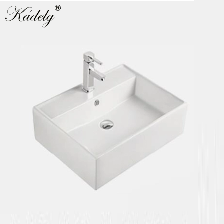 Bathroom Ceramic White Double Bowl Vanity Top Basin