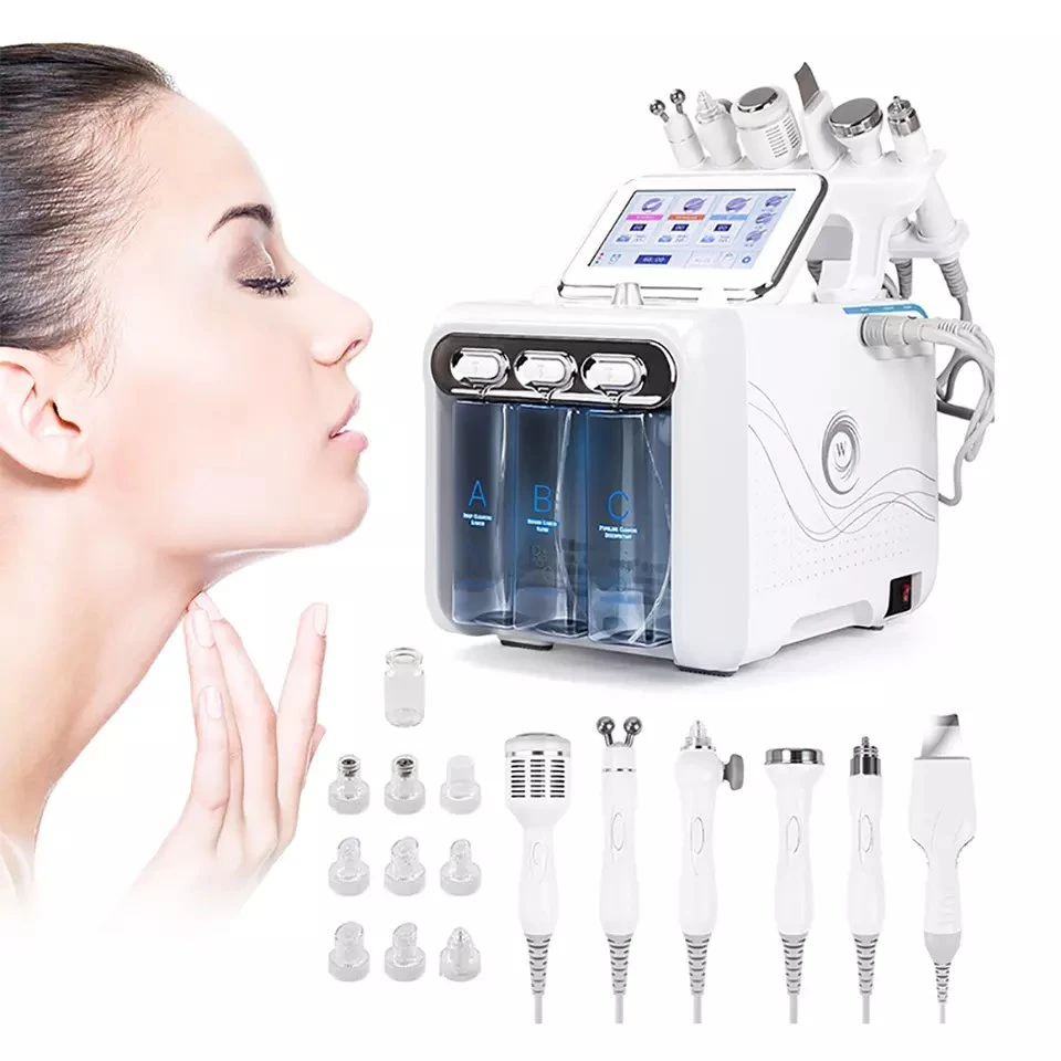 Appareil pour le visage 6 en 1 soin de la peau Hydro facial machine Dispositif de levage facial anti-Wrinkle Hydrofaciaux machine Hidrofacial