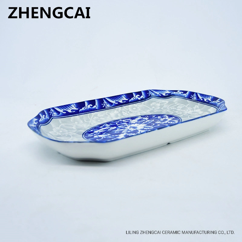 Wholesale/Supplier Blue and White Porcelain Tableware Custom Logo Pattern Ceramic Dinner Set