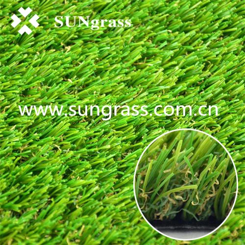 25mm V-Shape Synthetic Turf paisaje Escuela Casa decoración césped artificial