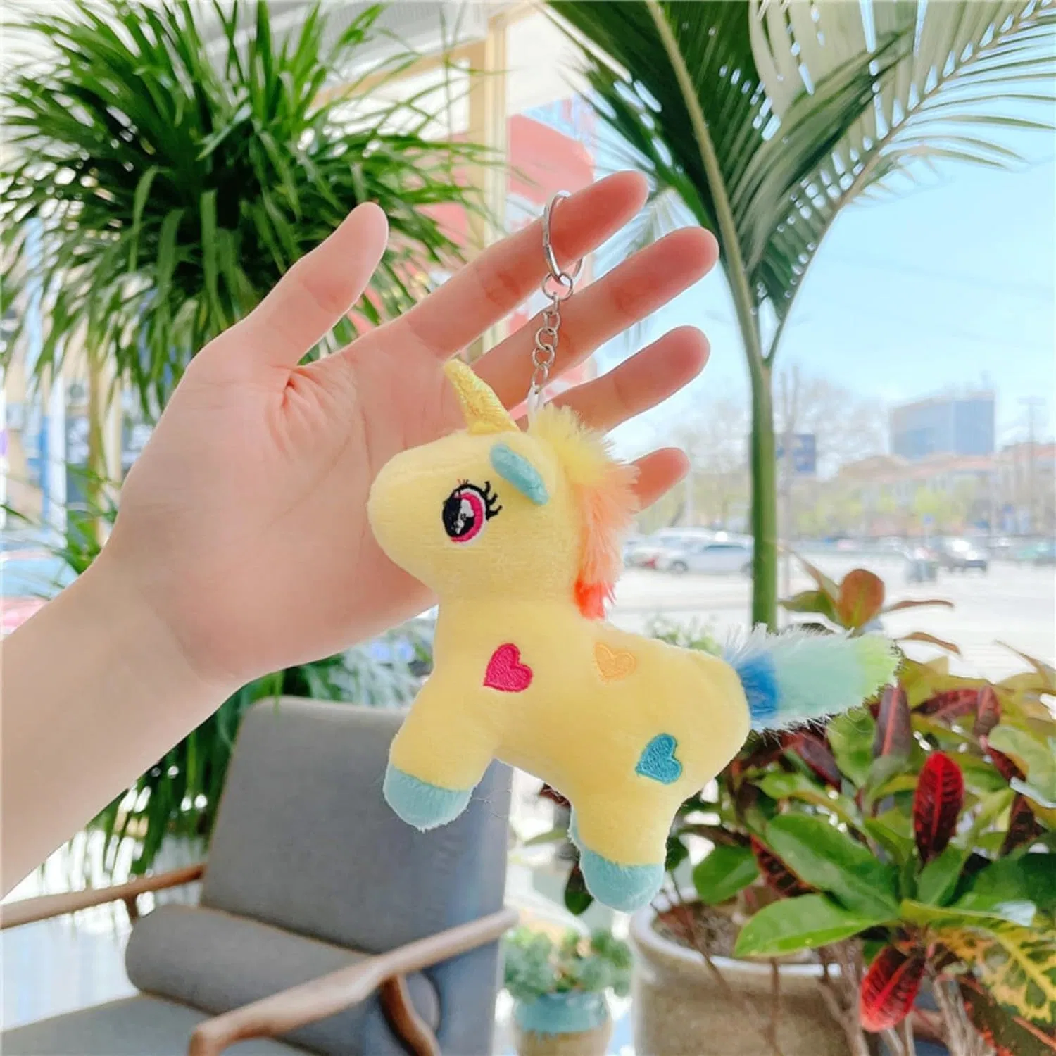 16cm Soft Stuffed Baby Toys Hot Sell Plush Unicorn Keychain