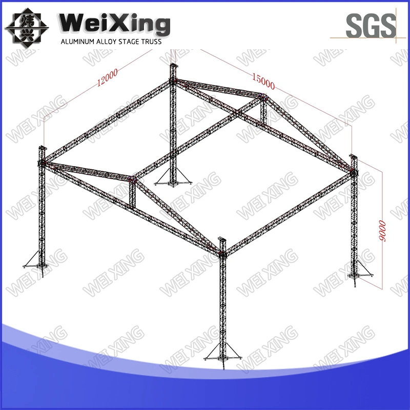 15mx12mx9m Outdoor Concert Show Event Display Aluminum Stage Lighting Truss for Sale