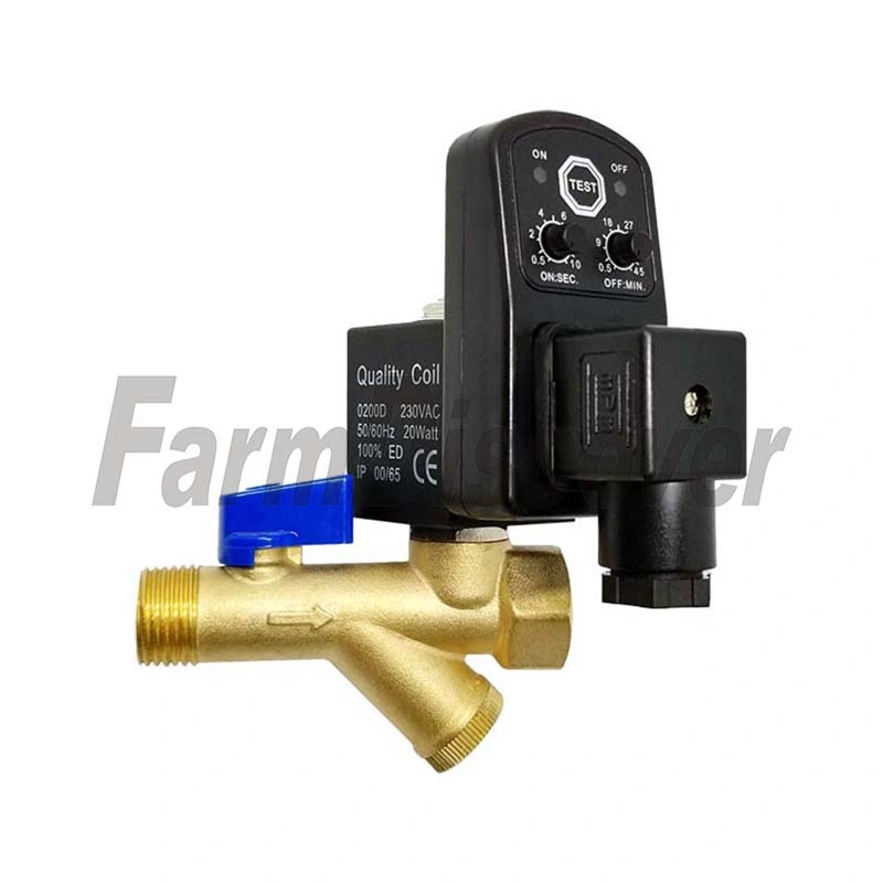 Mechanical Solenoid Valve Pneumatic Timer Automatic Brass Electronic Water Drain