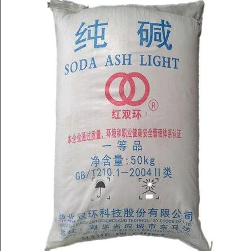 Produit chimique industriel carbonate de sodium 99.2% Soda Frêne léger/dense pour Fabrication du verre