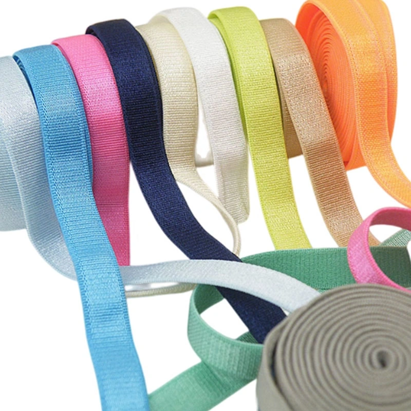 The Latest Customized Jacquard Logo Nylon Polyester Soft Elastic Band Webbing Strap Bra Strap Elastic