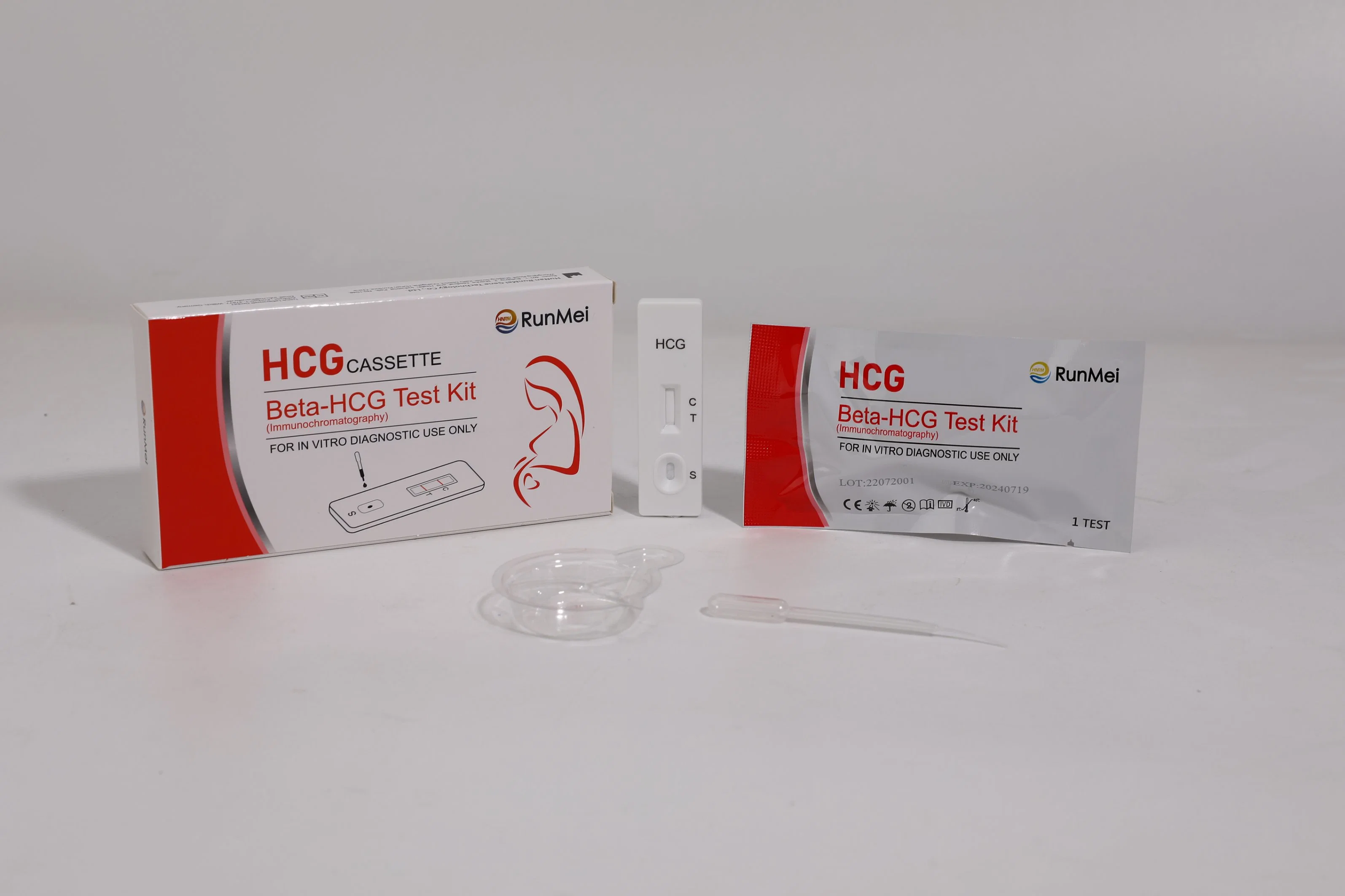 Venda por grosso de gravidez HCG CE Caderno de Teste Rápido diagnóstico rápido HCG teste de gravidez, Teste de HCG gravidez HCG Davi OEM de aprovação rápida passo 1 Placa de teste de gravidez