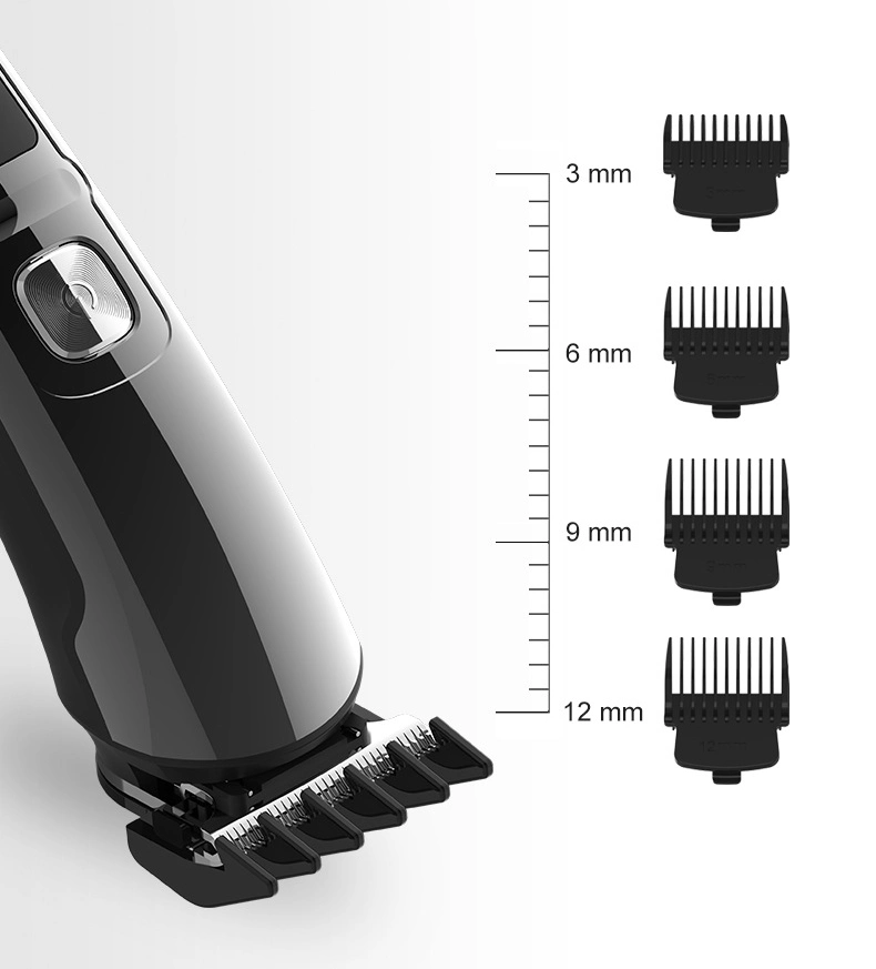 Pantalla digital LCD Clippers eléctricos Peluquería Clippers Salón de pelo Trimmer