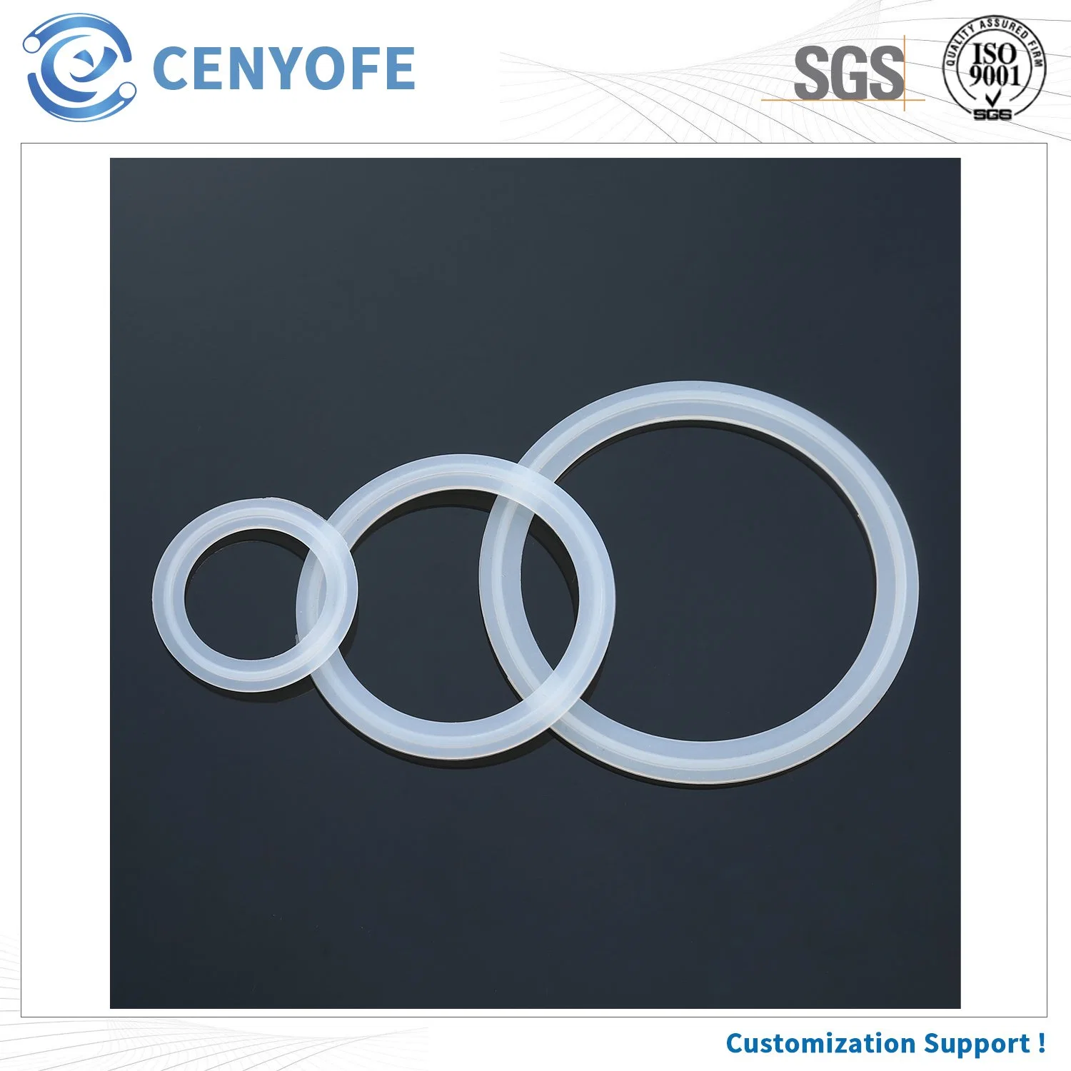 Sanitary Stainless Steel FDA Food Grade Silicon EPDM Clamp Seal Ring Gasket