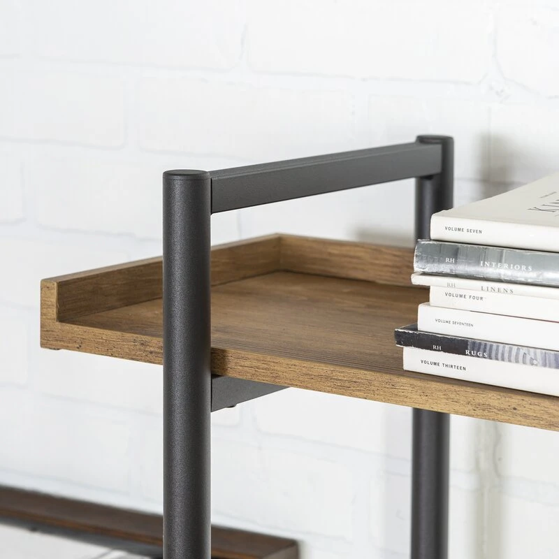 Móveis domésticos Barnwood Swindell Escada Etagere Estante prateleira com estrutura metálica para a sala de estar