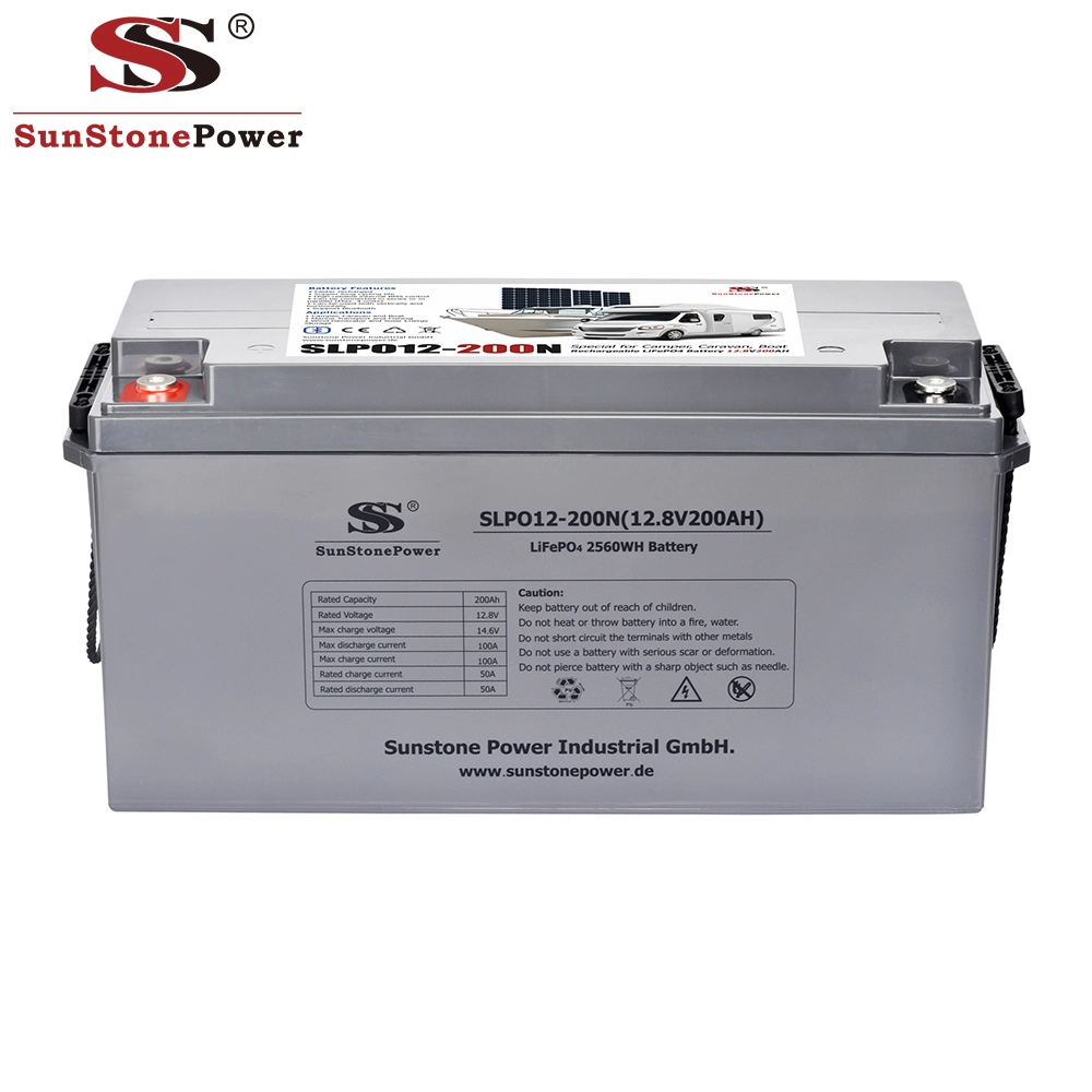 Batteries LiFePO4 12 V 200ah Lithium stockage solaire cycle profond Batterie
