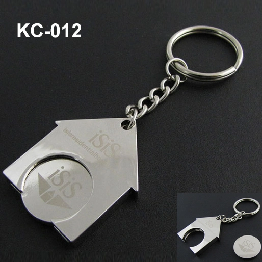 Promotional Metal Keychain with Laser Logo, Zinc Keychain, Promotional Gift Key Ring