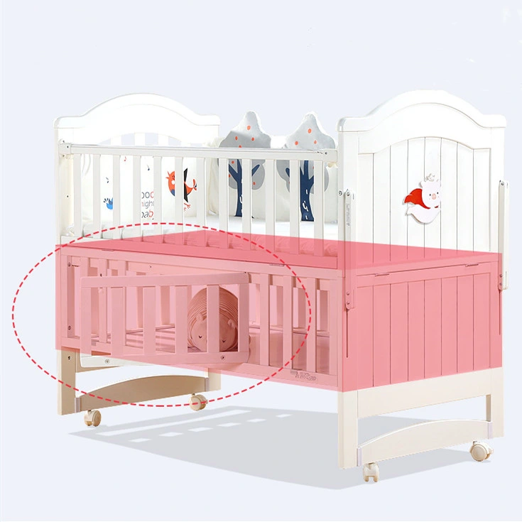 Китайский Cama Бебе/ Дети новорожденных детей в детские кровати расслабьтесь и поверните дополнительных кроватей деревянные/детской кровати/Детский мебель