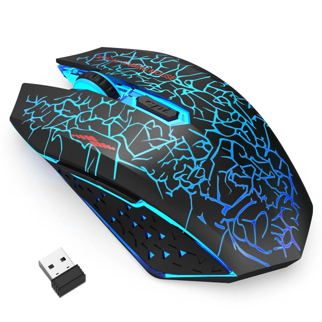 Fabricante de componentes del equipo portátil Nuevo ratón óptico inalámbrico silencio Light-Emitting colorido Gaming Mouse OEM