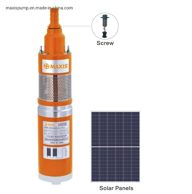 Motor de tornillo con controlador sistemas de energía solar Kit de bombeo de agua Bomba solar para riego por goteo