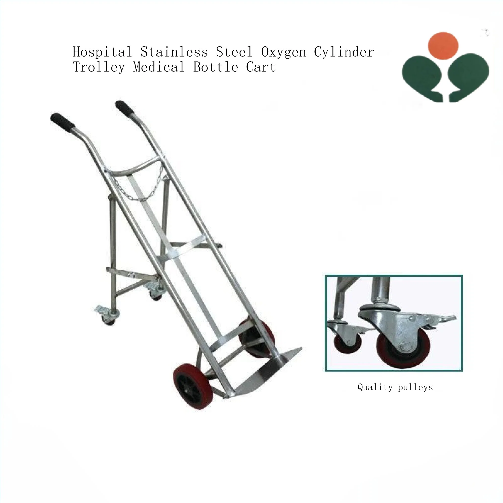 Stainless Steel Oxygen Cylinder Trolley Medical Table Hospital Equipment