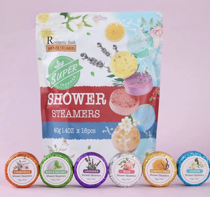 Individual Scented Essential Oil Aromatherapy Vegan Organic Bath Gift Set for Shower Steamer in 18PCS Pack