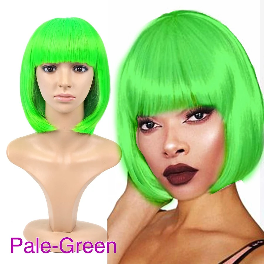 Hot Sale Anime Bob Wig Short Shoulder Length 23 Colors Bright Color Silky Straight Synthetic Bob Wig