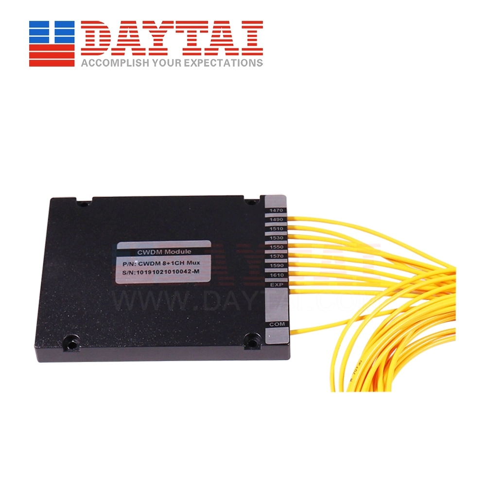 Splitter Dispositivo 4 8 16 18 canales Wdm CWDM Multiplexor DWDM Demux Módulo con paquete ABS Multiplexor CWDM CWDM