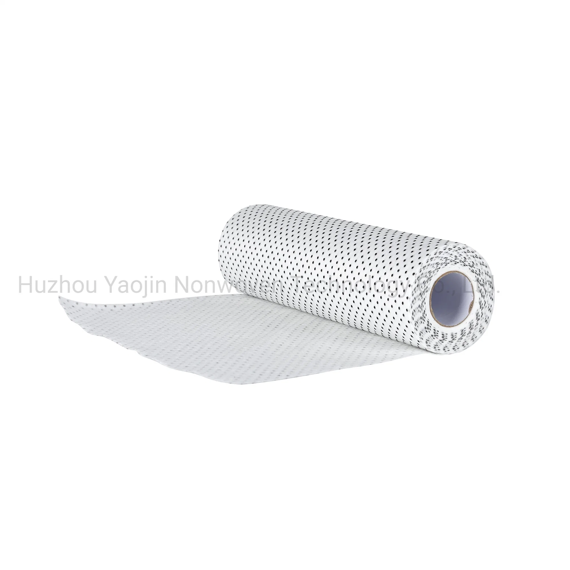 China Household Cleaning Non-Woven Spunlace Viscose Polyester Disposable Wiping Rolls Supplier