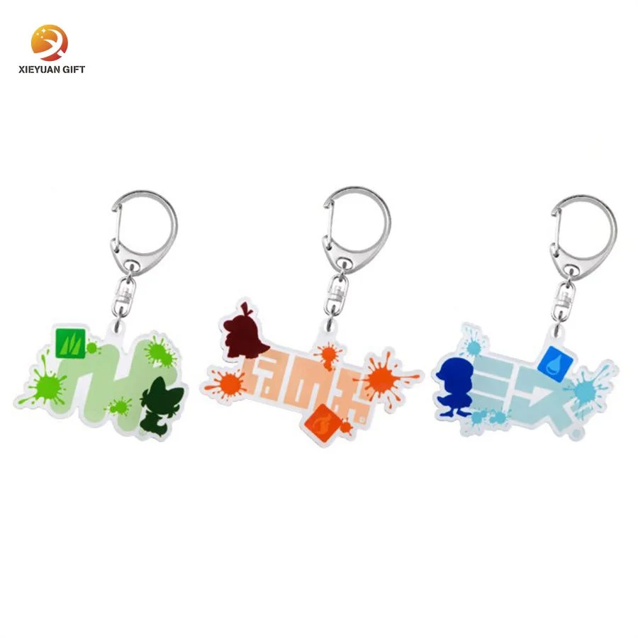 Custom Logo 3D Key Chain Mini Metal Car Accessories Fashion Souvenir Enamel Cartoon Style Keychain Set