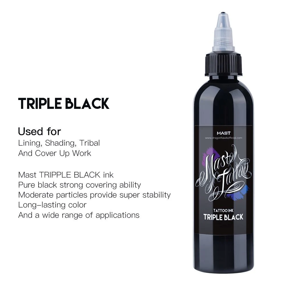 Mast tinta Tattoo de alta calidad Negro Triple Negro Oriental Negro 0,5oz Mayorista/Proveedors