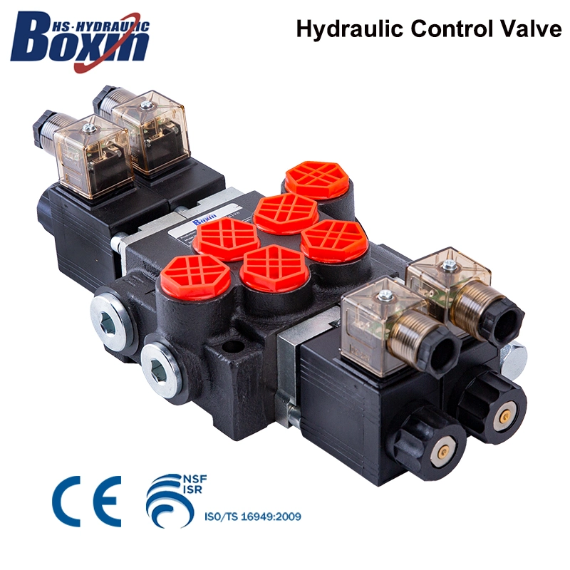 2 Spool Hydraulic Control Valve High Pressure Control Valve with 2-3pin