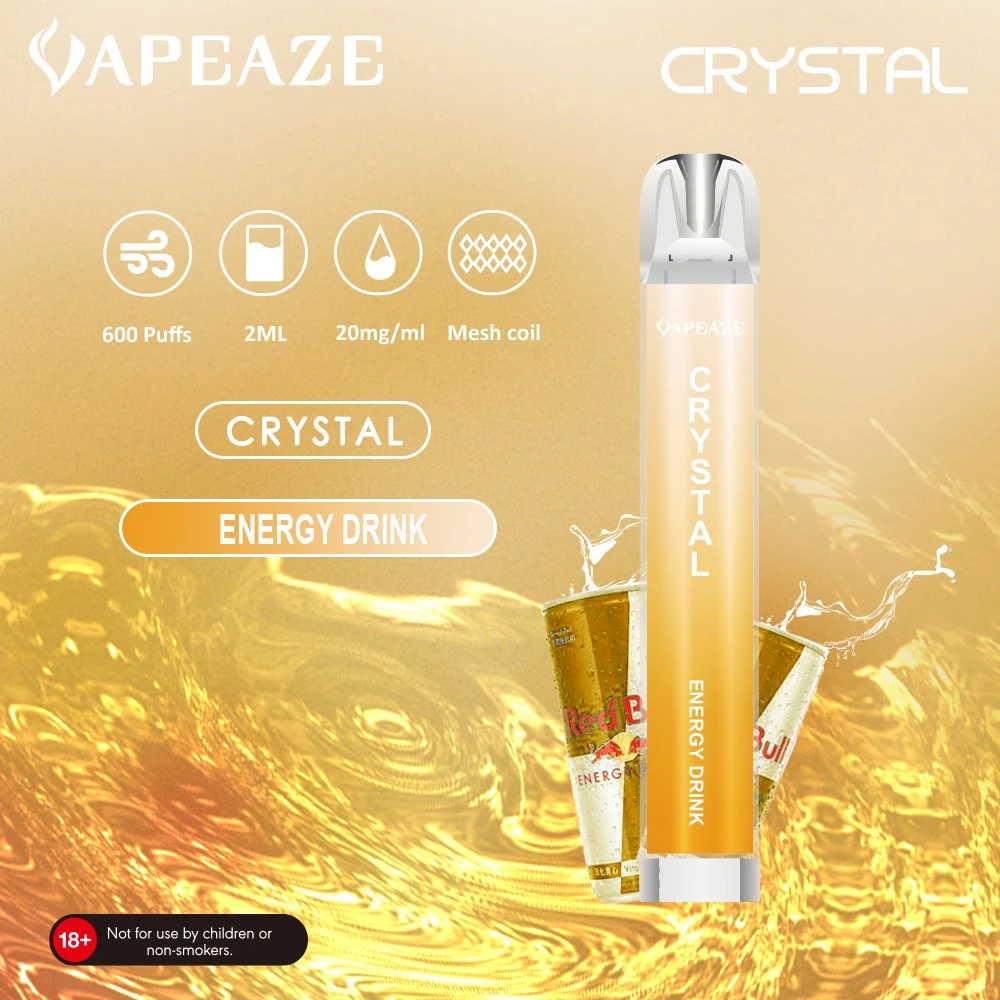 Crystal Vape Pen 2ml 900 Puff : Bobine de maillage, e-cigarette jetable, personnalisé de la nicotine