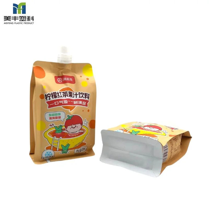 Flexible Plastic Packaging Fruit Juice Spout Puree Spout Fruit Paste Spout Fruit Pulp Spout Bag