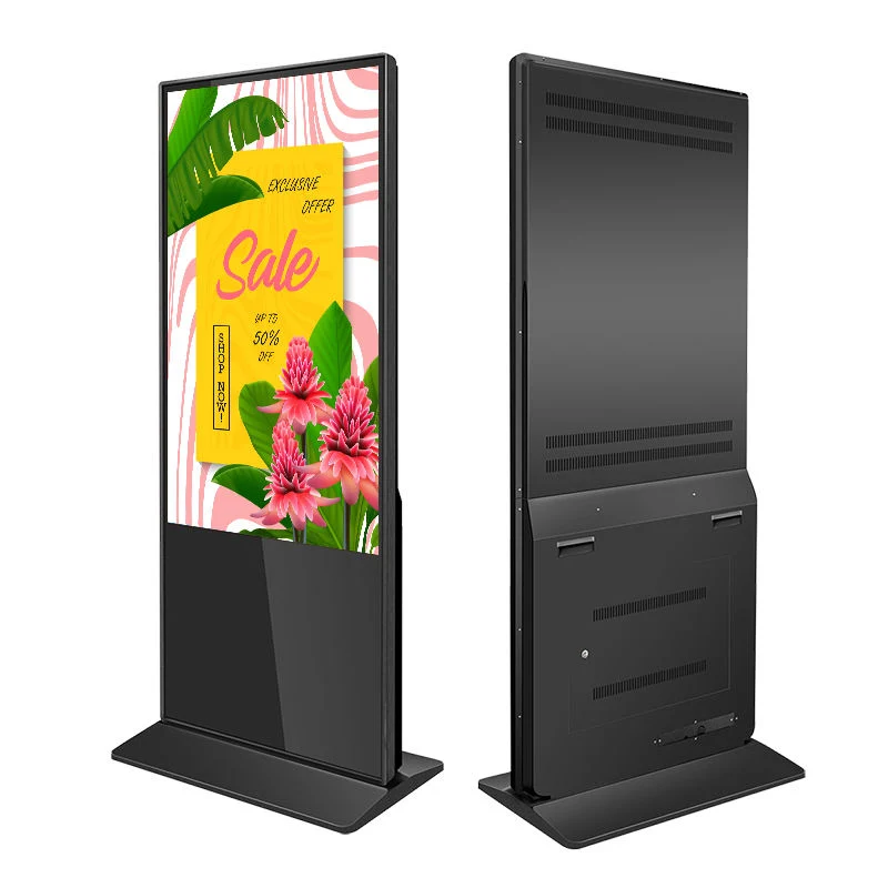 55 Inch Floor Stand Digital Signage with Shoe Polishing Ad Display Machine Advertising Player