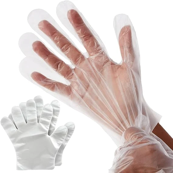 Transparent Disposable Sanitary Food Grade Plastic Glove LDPE Poly Food Polyethylene Disposable PE Plastic Glove