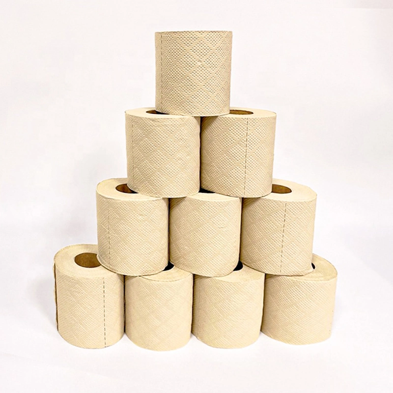 El cuarto de baño / WC Bambú un pañuelo de papel sanitario