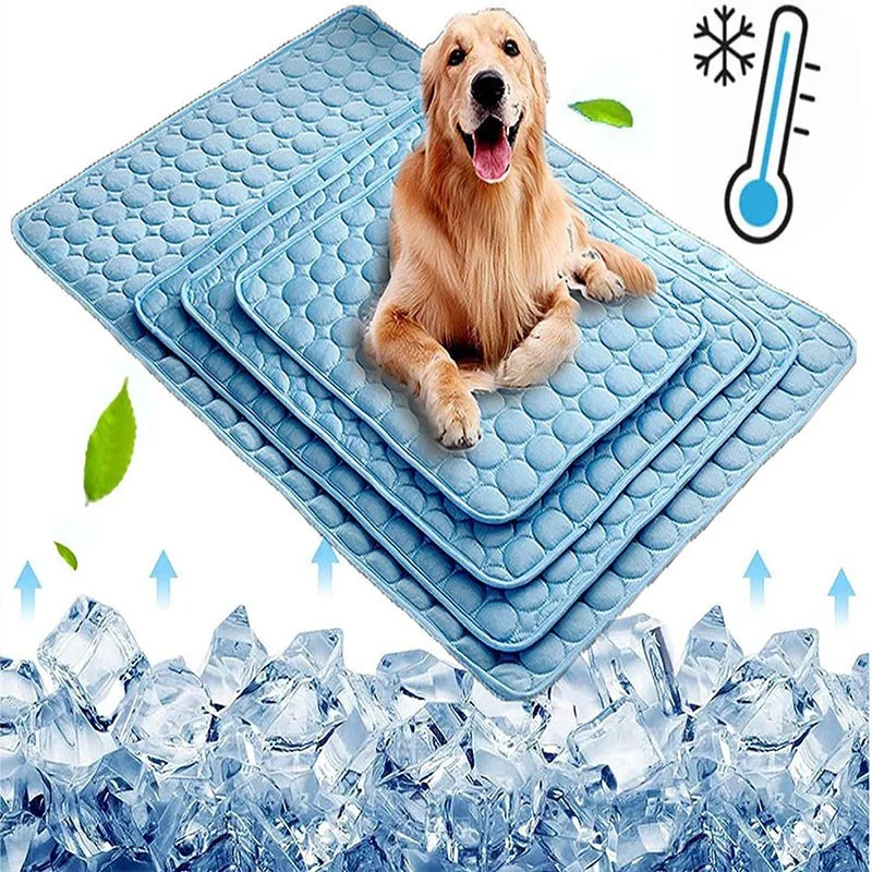 PET hielo Mat de seda Mat de verano perro Mat frío Gato y. Cojín con sofá para perros