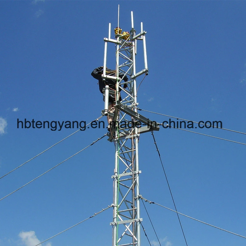 Hot DIP Galvanized Steel Lattice Guyed Tower for Telecommunication