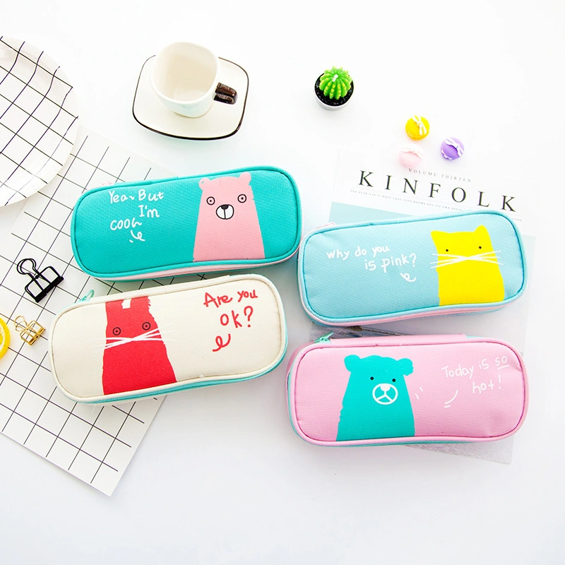 New Creative Stationery Bag, Cartoon Cute Little Animal Pencil Case, Multifunctional Stationery Box