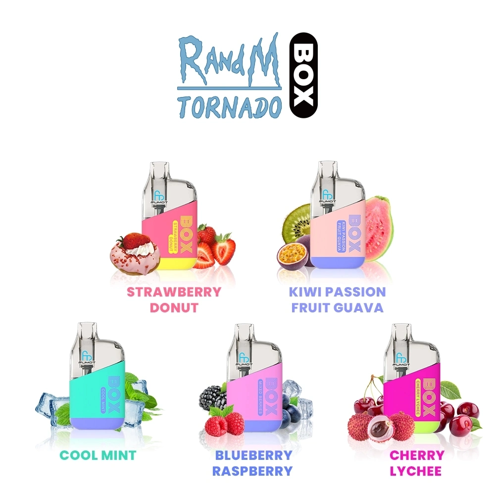 Authentic Disposable/Chargeable Vape Fumot Randm Tornado Box 10000 Puff Ecigarette with RGB Light Disposable/Chargeable Vapes