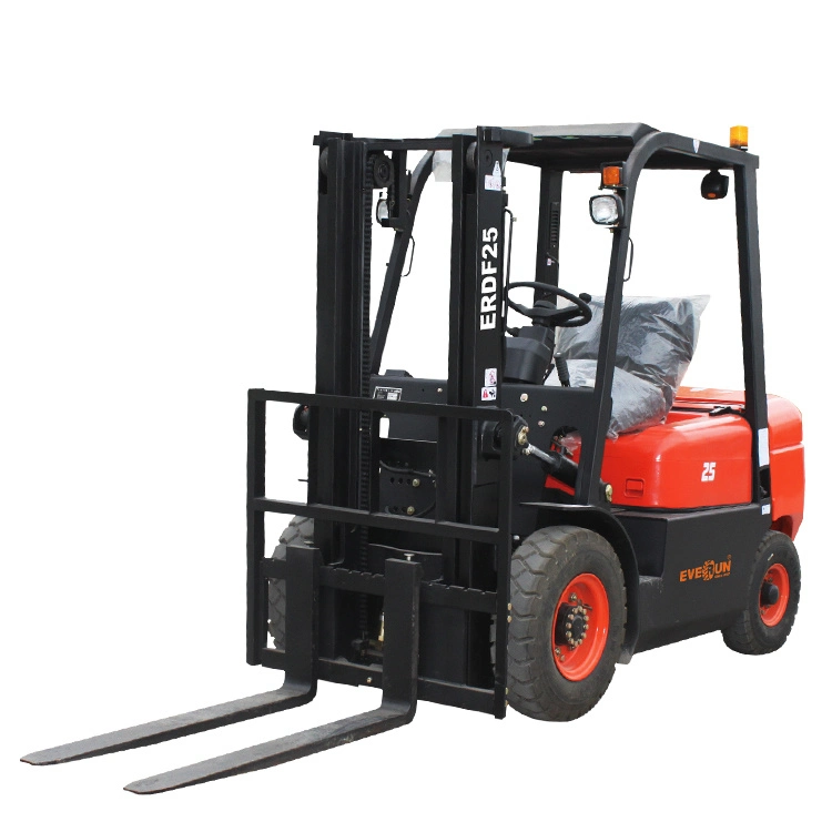 Long-Lived Everun Chinese 2.5ton Erdf25 New Industrial Small Forklift for Sale