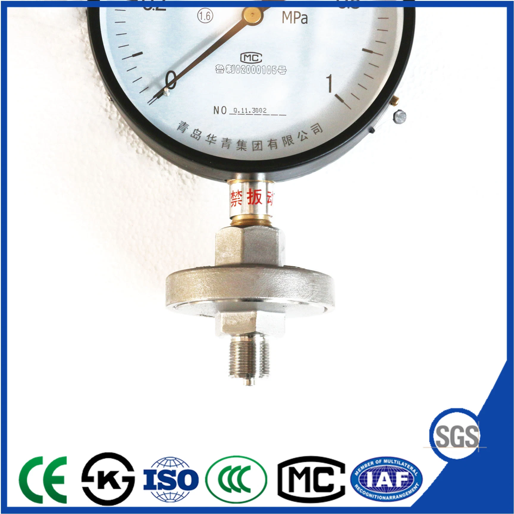 Joint de diaphragme et résistant à la corrosion manomètre Manomètre avec SGS