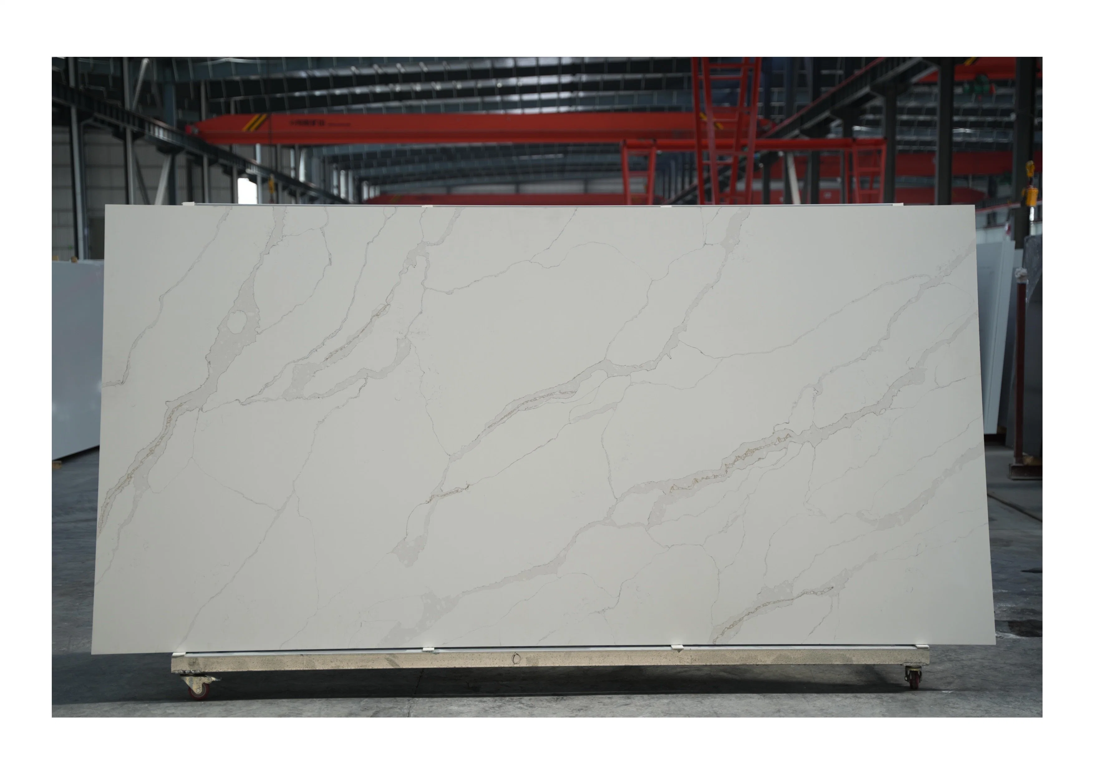 Pollution-Free Solid Surface Artificial Quartz Stone with Natural Veins for Kitchen Countertop