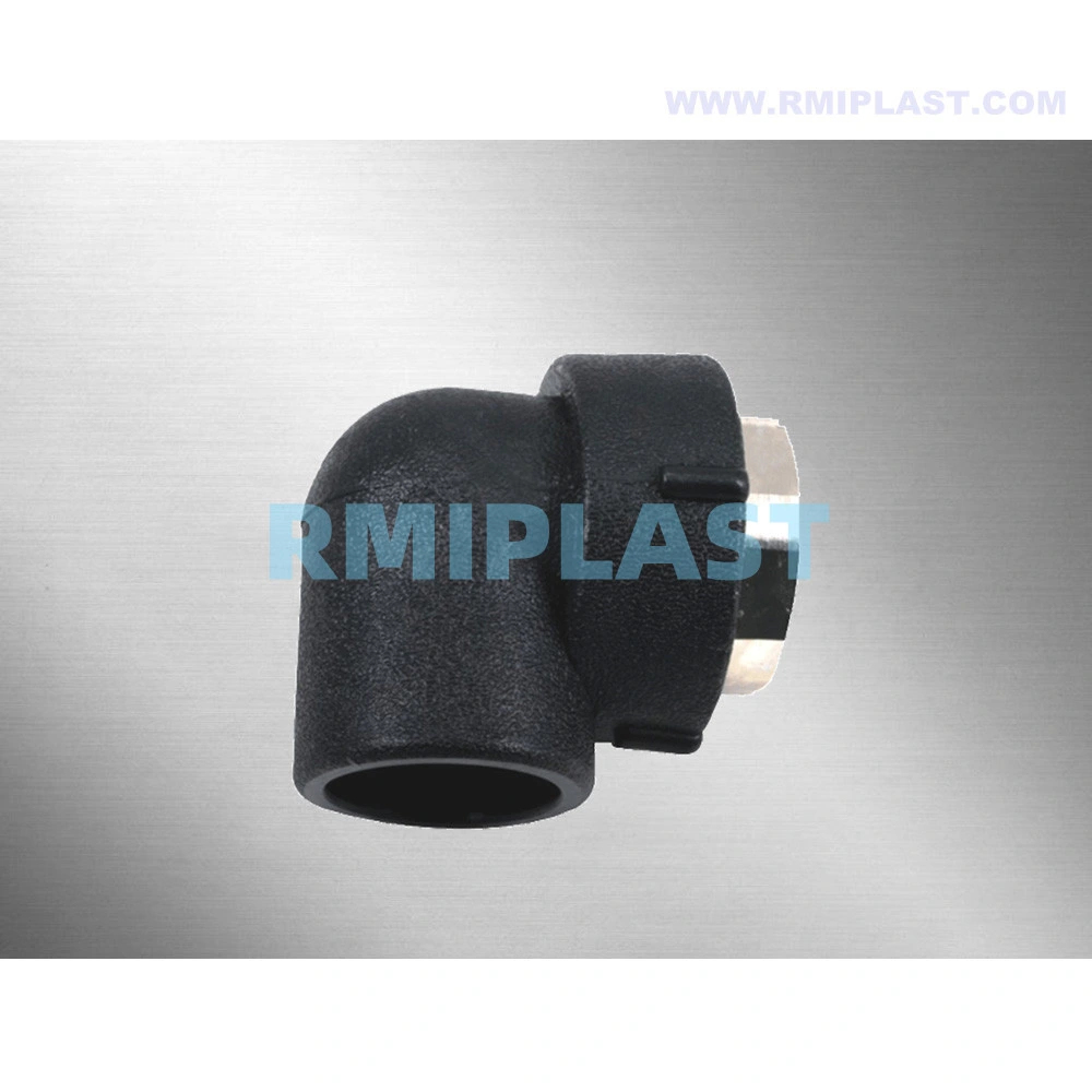 PE Female Thread Elbow of Socket Fusion SDR11 SDR17 HDPE Pipe Fittings Socket Welding Reduced Bend by ISO DIN Pn10 for Water Supply