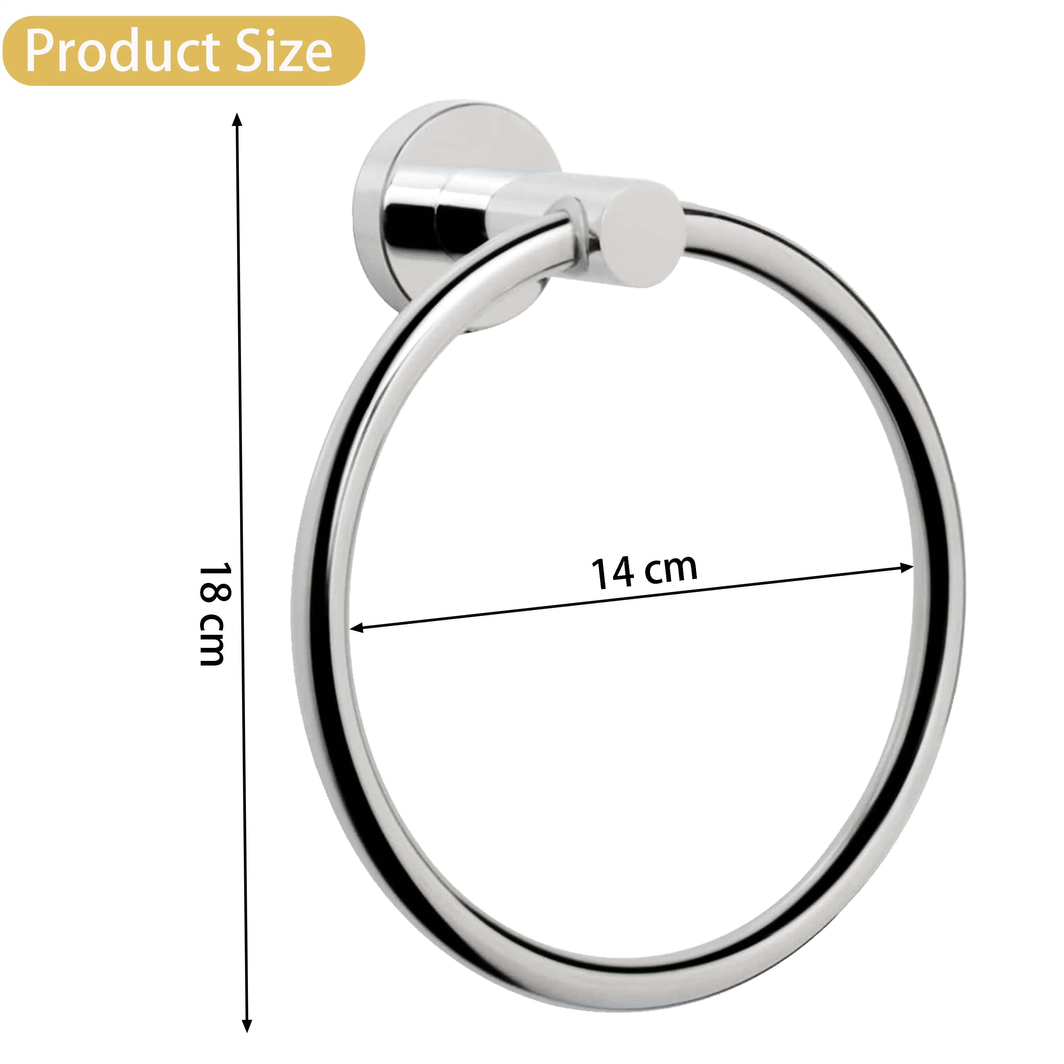 Bathroom Wall Mounted Round Shape Towel Ring