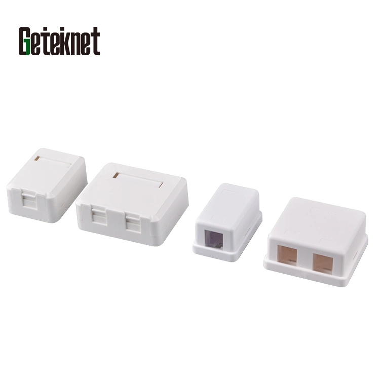 Gcabling RJ45 Cat5e CAT6 Terminal Block Surface Mount RJ45 Network Mount Box for Keystone Jack