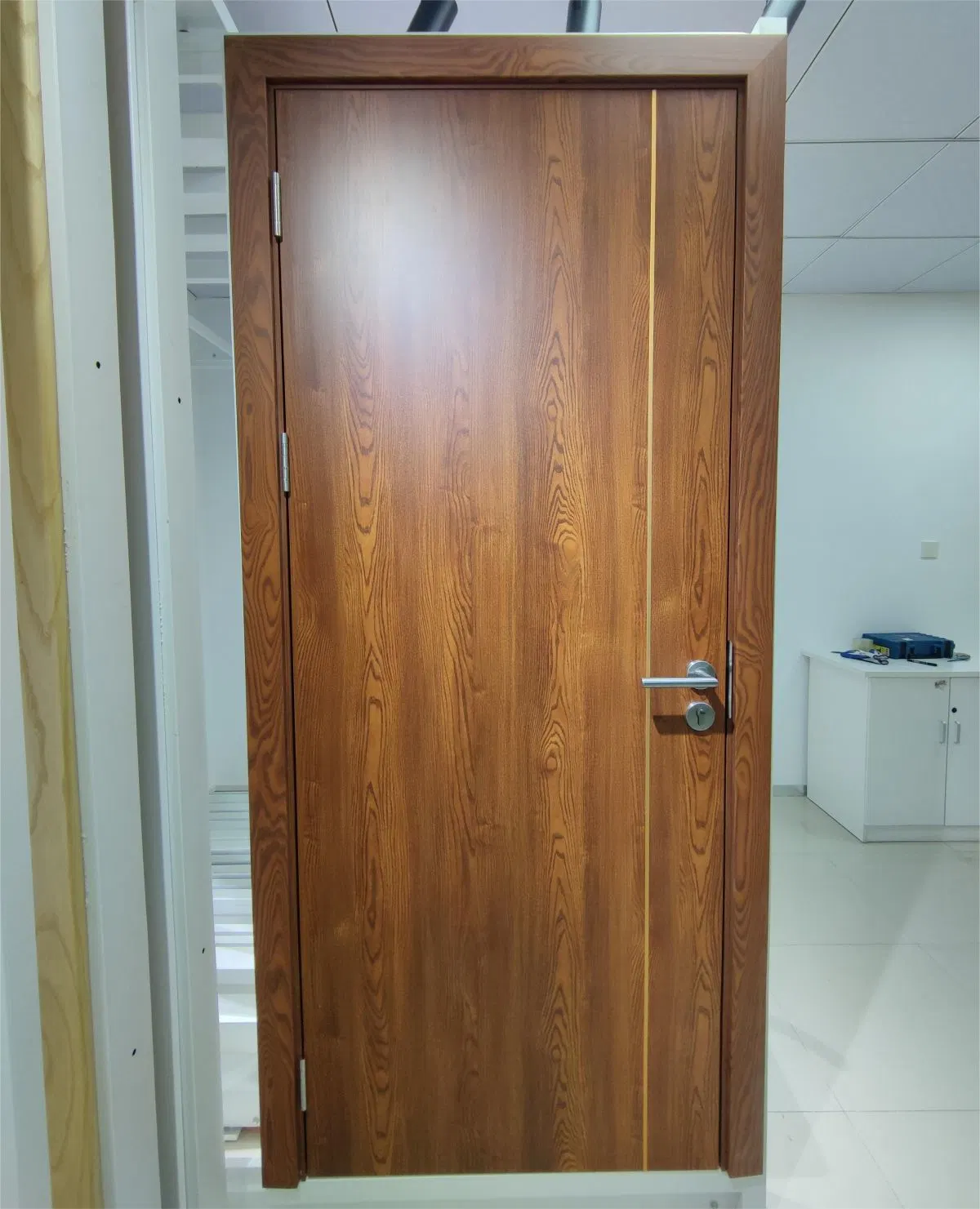 Single Doble moderno Hotel dormitorio cocina baño MDF melamina WPC Interior de PVC Madera maciza puerta de madera maciza llena aglomerado Fuego