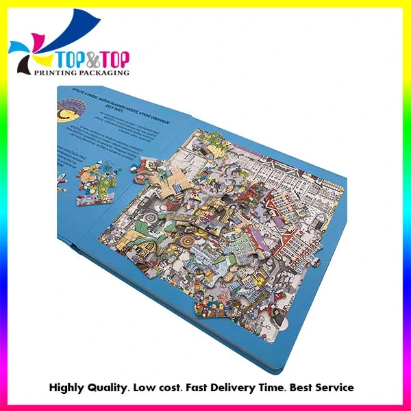 Children Funny Activity Board Book Jigsaw Puzzles Cardboard Professional Book Printing Service