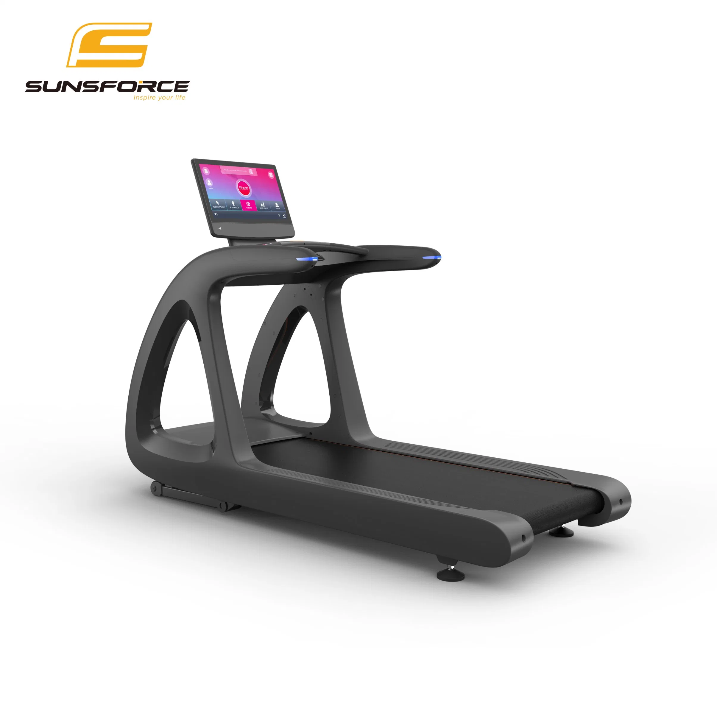 Fabricant chinois avec CE/En957/TUV/SGS/OHSAS/Imps 21.5 pouces Écran tactile Gym Équipement de fitness de qualité commerciale Tapis de course pour le sport