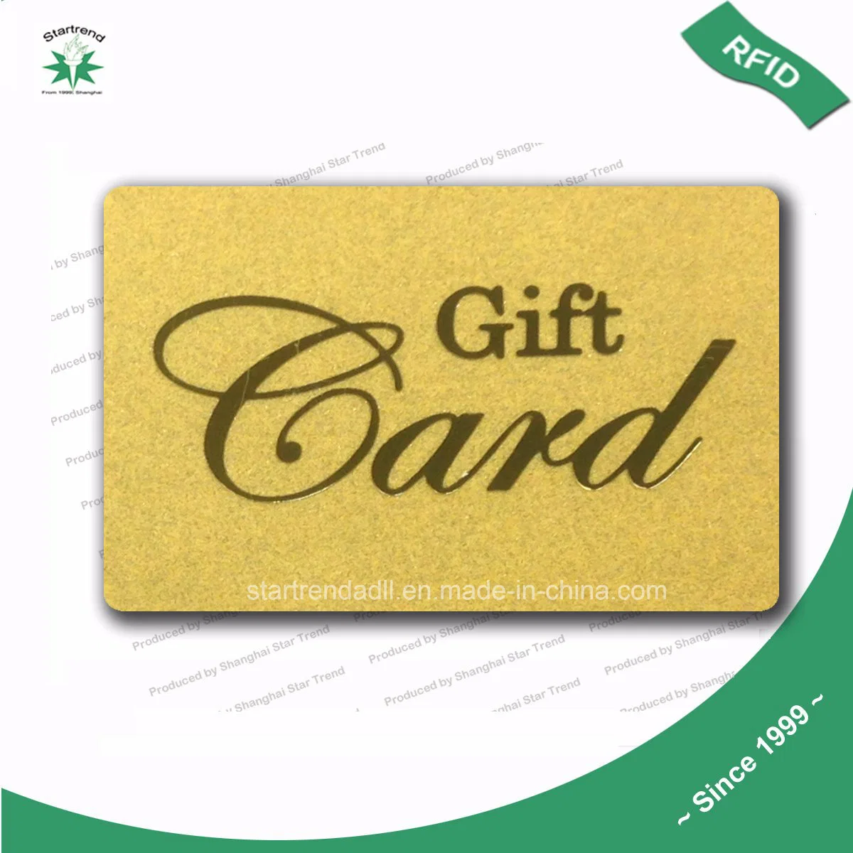Tarjeta Regalo Tarjeta VIP de plástico de PVC de fidelización tarjeta con pantalla de seda de oro/Gold Estampación/Embutición láser Oro