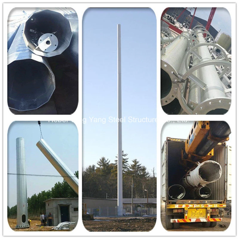 30 Meter Monopole Hot DIP Galvanized Telecom Mast Tower