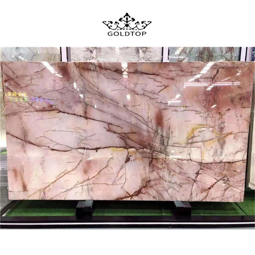 Chinese Ornament Natural Stone Polished/ Honed Surface Bathroom/Kitchen /Living Room Countertop Pink Crystal Marble for Home